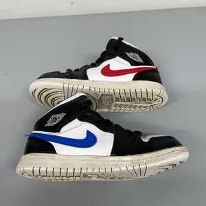 Nike Air Jordan 1 Retro Mid TD Crayon Pack 640735-052 Size 10c Black Blue Red